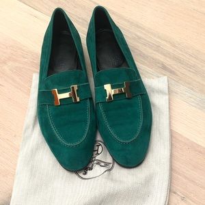 Hermès Paris Loafers Suede 39